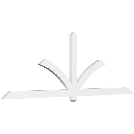 Ekena Millwork Redmond Architectural Grade PVC Gable Bracket, 108"W x 36"H x 2"D x 4"F, 8/12 Pitch GBP108X36X0204RED00